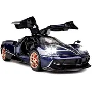 Catzon 1:32 Alloy Collectible Model Car with Sound Light Pull Back Function Blue