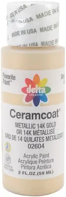 Ceramcoat Gleams Acrylic Paint 2oz Metallic 14K Gold