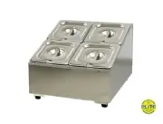 4 Containers Seasoning Box Condiment Station W/ Spoons 2 Tier