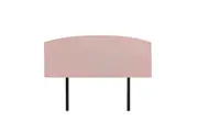 Linen Fabric Double Bed Curved Headboard Bedhead - Pale Pink