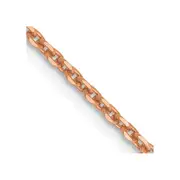 14K Rose Gold 20 inch 1.65mm Diamond-cut Cable with Lobster Clasp Chain Necklace