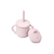 My Pure Silicone Baby/Toddlers 3-in-1 Sippy Drinking Cup Set Blush 6M+