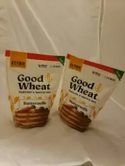 Pancake Waffle Mix Buttermilk Protein Fiber 2 Pack 2Lbs Total Good Wheat