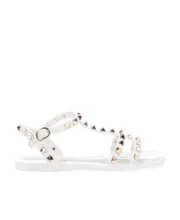 Rockstud flat sandals 35 White