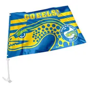 Parramatta Eels NRL Clip on Window CAR Flag includes Pole