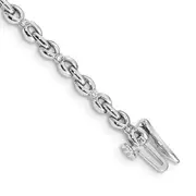 14k White Gold Natural Diamond Bracelet