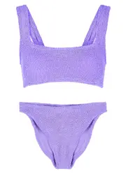 Hunza G Xandra Seersucker Bikini - Lilac - One Size One Size