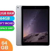 Apple iPad AIR 2 Wifi + Cellular (64GB, Space Grey) - Grade (Excellent)