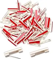 100 White Safety Pin Bar With Adhesive, Badge Pin Backs, Name Tag Pins, ID Badge Crafting Parts - Best Available