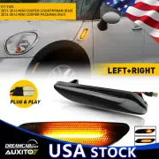 2PCS Smoke Lens Amber Dynamic LED Marker Side Lights 2011-2016 For Mini Cooper (for: Mini)