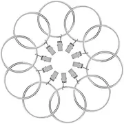 10pcs Clip Curtain Ring Curtains Clips Shower Curtain Hook Shower Curtain Rings Heavy Duty Curtain Clip Curtain Hooks Iron Silver