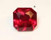 Natural Blood Red Ruby Square Cut 19.20 Ct AAAA+ Rare Certified Loose Gemstone