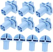 10pcs Abs Plastic Cat Cage Castor Accessories Rolling Caster Wheel Connectors for Pet Bird Cage Easy Install Swivel Socket Sleeves