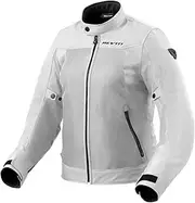 REV'IT! Ladies Eclipse 2 Metropolitan Motorcycle Jacket (Silver - 38)
