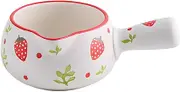 Strawberry Milk Pan Ceramic Saucepan Milk Pot for Stove Butter Warmer Pot Milk Boiling Pot Small Cooking Pot