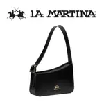 【LA MARTINA】限量2折 頂級時尚金標皮革肩背包 1314T 全新專櫃展示品(黑色)