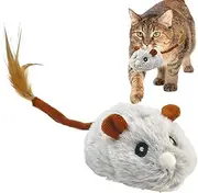 Toy Cat Toy - Soft Rubber Tires Move Plush Compress - Interactive Pet Toy for Cats with USB Charging Function