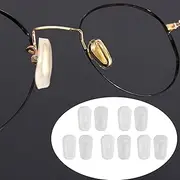 UPIONIC Glasses Nose pad Cover, Comfortable Non-Slip Eyeglass Nose Piece Pad, Slip-on Eyewear nosepad for Men and Women(5Pairs,White,L Size)
