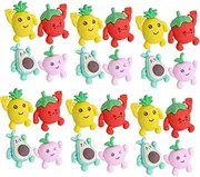 ROMISBABA Kawaii Fruit Erasers Set 36pcs Safe Mini Erasers Adorable Shapes for Boys and Girls' Art Decor