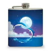 6oz Dolphins Heart Flask