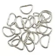 Silver D Rings Crafts Buckles Belts Bag Ring Straps Accessories 200+ pieces 2"