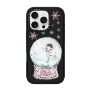 iPhone 16 Pro Impact Case Snow Globe Girl Ice Skating in Winter by Nature Magick