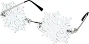 [Yardenfun] Chic Snowflake Sunglasses Rimless Sunglass Fashion Party Glasses for Men Women