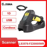 Zebra Symbol LS3578-FZ Wireless Handheld 1D Barcode Scanner USB Kit With Cradle