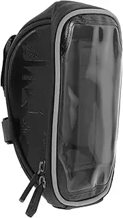 LOORGVEL 1Pc Smartphone Bike Bag with Hard Shell Design Handlebar Phone Holder for Mountain Biking Outdoor Cycling Use Fits Phones Durable Material Black