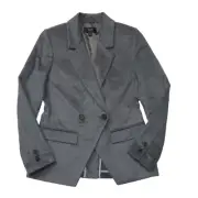 NWT J. Crew Devon Blazer in Heather Gray Drapey Flannel Double-Breasted Jacket 2