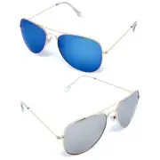 Aviator Sunglasses Men Military Pilot Sports Driving Mirrored Ultraviolet UV