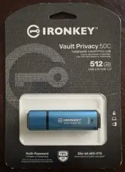 Kingston IronKey Vault Privacy 50C 512GB Hardware Encrypted USB