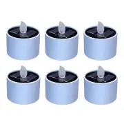 6PCS Weatherproof Solar Powered Candles Flameless Solar Candles LED Solar6376