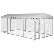 Large Dog Kennel Run Cage Playing Training Exercise Enclosure Playpen with Roof