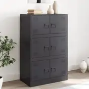 Sideboard Black 67x39x107 cm Steel