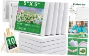Mini Stretched Canvas 10 Pack 5x5inch, 10 Packs Stretched Canvas - 5*5in