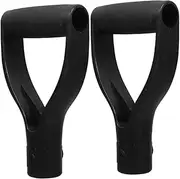 ifundom 2pcs Snow Shovel Replacement Grip: Ergonomic Plastic D-Shaped Handles - Suitable for Gardening Tool Snow Shovels Digging Tools 34mm Inner Diameter