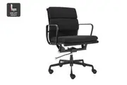 Matt Blatt Eames Premium Replica Low Back Soft Pad Office Chair Fabric (Black/Black)