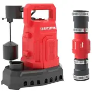 Craftsman 1/3 HP Thermoplastic Submersible Sump Pump w/ Vertical Float Switch...