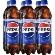 Pepsi Soda Pop Pack of 6 16.9oz Bottles Soft Drinks Soda Pop