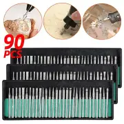 90 Pcs Diamond Burr Bits Drill Set Rotary Multi Tool Accessories Kit For Dremel