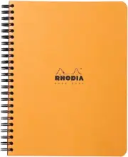 Wirebound A5 Dot Grid Notebook, Orange