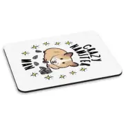 Crazy Hamster Man Stars PC Computer Mouse Mat Pad - Funny Animal Pet