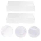 6 Pcs Plastic Tool Box White Plastic Storage Box Transparent Storage Boxes