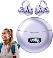 Open Earbuds, Open Headphones, Comfortable Wireless with Led Display Noise Cancelling Headset for Outside Workout Working Gym Running Sleep