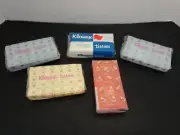 Lot of 4 Vintage 4.5x2.5 Kleenex & 1 Modern Caspari Pocket/Purse Pack Tissues
