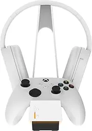 Snakebyte Combo Charge X™ (White) – Xbox Controller & Headset Wireless Charging Station – Xbox Controller and Headphone Charging Stand Works with USB-C and Micro USB – Includes 1100 mAH Battery