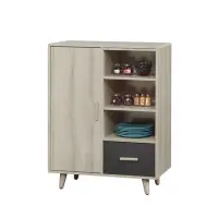 在飛比找momo購物網優惠-【唯熙傢俱】凡妮莎橡木白3尺餐櫃(餐櫃 櫥櫃 廚櫃 收納櫃 