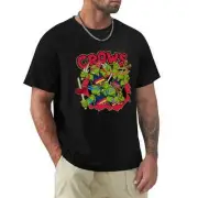 Adelaide Crows AFL Team Ninja Turtles T-Shirt Black XL
