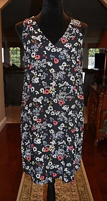 NWT OLD NAVY Medium Navy Floral Open Back Dress